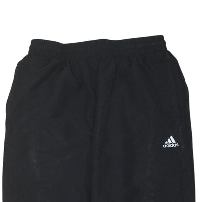 adidas Boys Black Track Pants 13-14 Years Elastic Waist Moisture Wicking