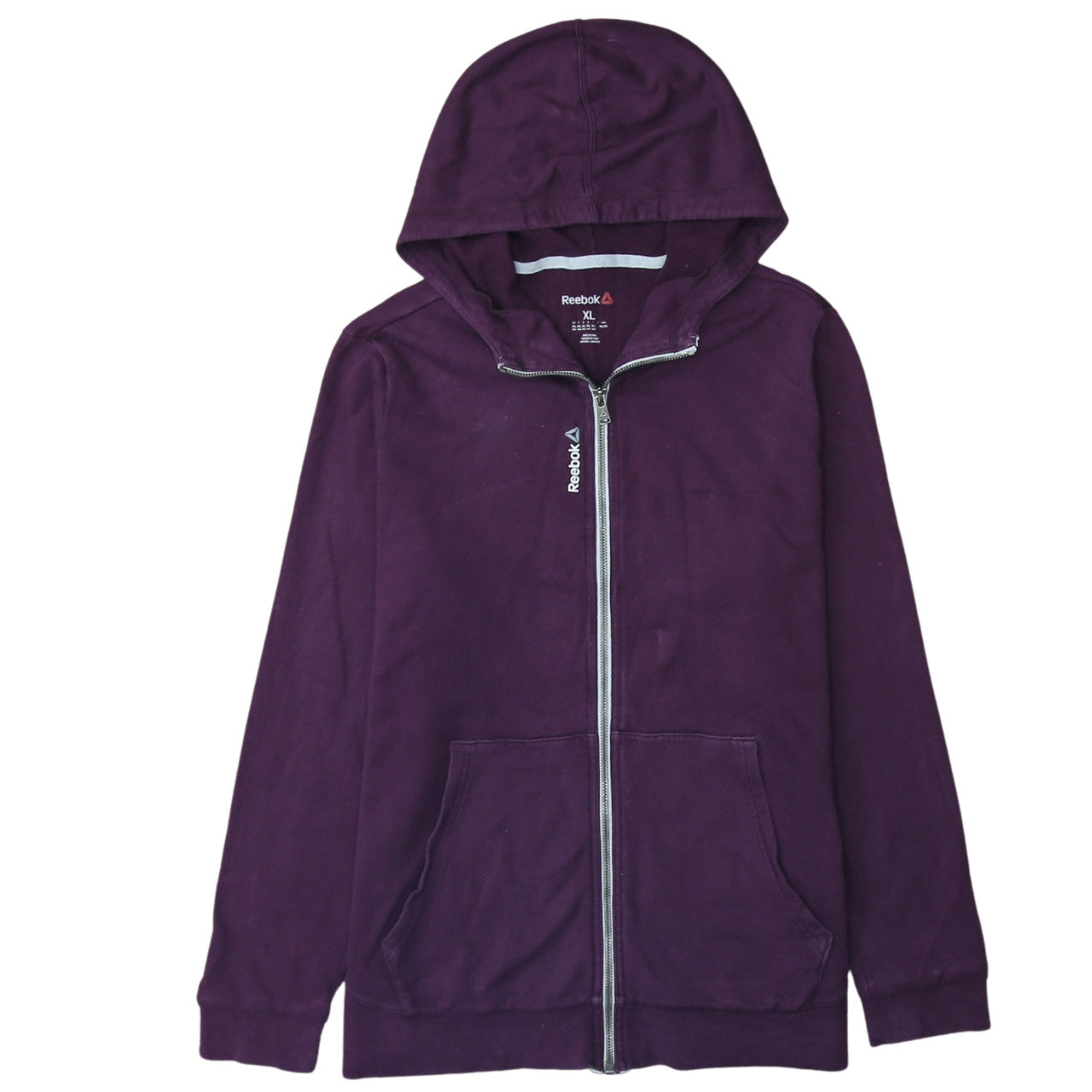 Reebok Women’s Purple Full Zip Hoodie XL Cotton Casual