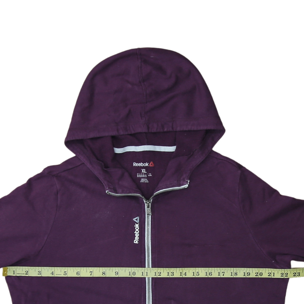 Reebok Women’s Purple Full Zip Hoodie XL Cotton Casual
