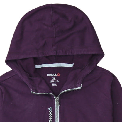 Reebok Women’s Purple Full Zip Hoodie XL Cotton Casual