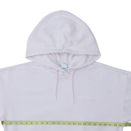 Adidas Women’s Pink Hoodie UK 12 Pullover Kangaroo Pocket Logo Sweatshirt