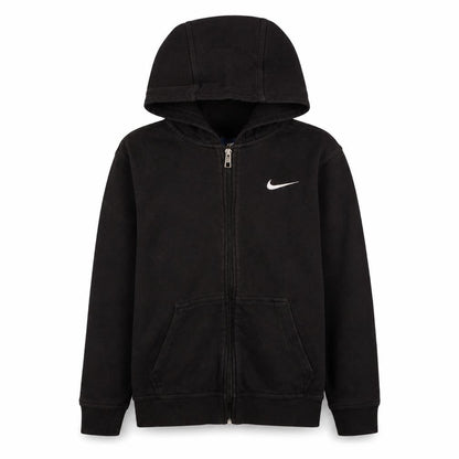 Nike Boys Black Full Zip Hoodie Sweatshirt 12-13 Years Cotton Blend