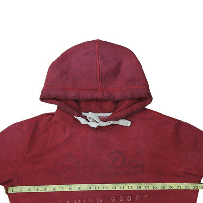 Superdry Men’s Red Short Sleeve Pullover Hoodie Size M
