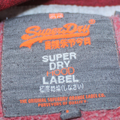 Superdry Men’s Red Short Sleeve Pullover Hoodie Size M