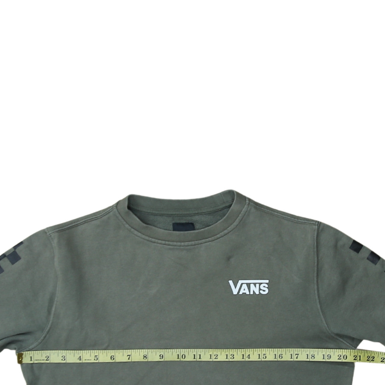 Vans Men’s Green Logo Pullover Sweatshirt Size L Crew Neck