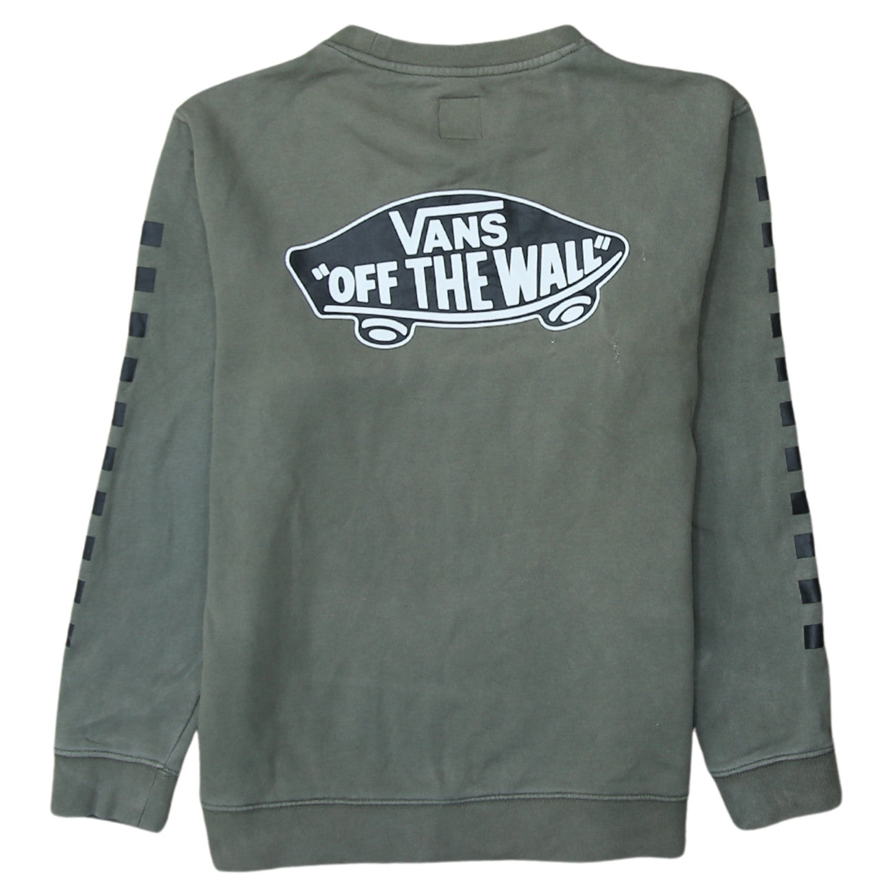 Vans Men’s Green Logo Pullover Sweatshirt Size L Crew Neck