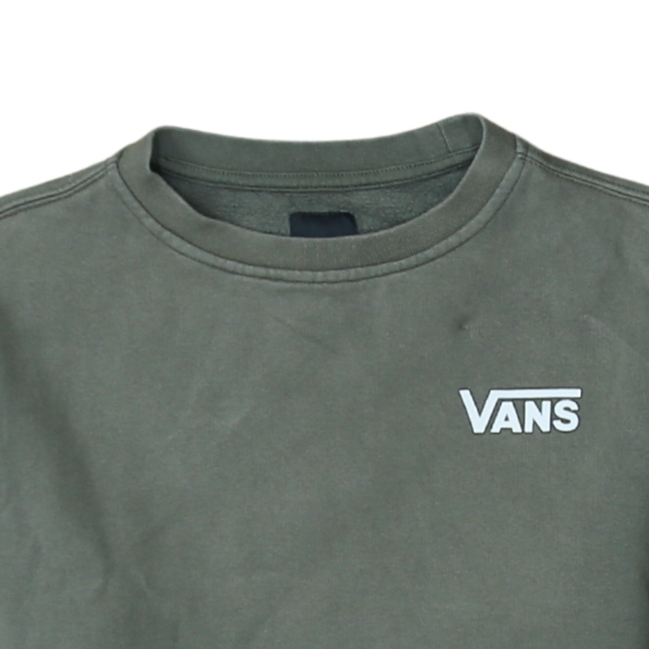 Vans Men’s Green Logo Pullover Sweatshirt Size L Crew Neck