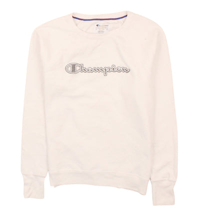 Champion Men's White Crew Neck Pullover Sweatshirt Size S