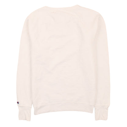 Champion Men's White Crew Neck Pullover Sweatshirt Size S