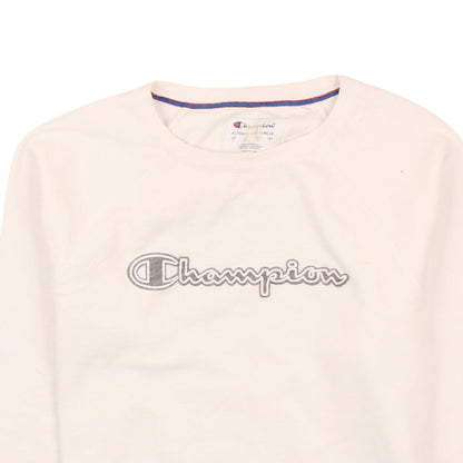 Champion Men's White Crew Neck Pullover Sweatshirt Size S