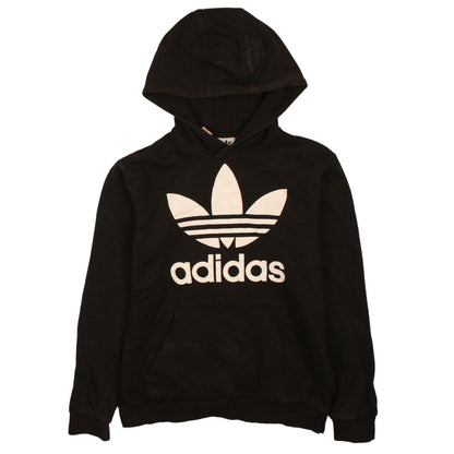 Adidas Boys Black Pullover Hoodie 13-14 Years Logo Graphic Sweatshirt