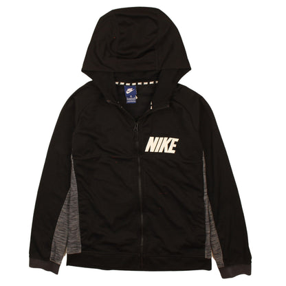 Nike Boys Black Full Zip Hoodie XL 13-15 Years Fleece Sportswear