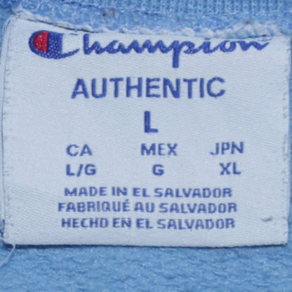 Champion Men's Blue Crew Neck Pullover Sweatshirt Size L