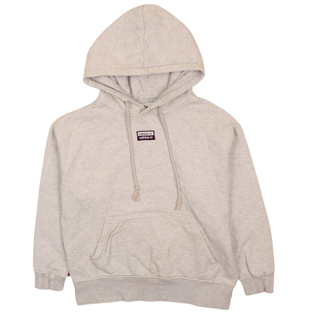 Adidas Women’s Grey Pullover Hoodie Size 8 Regular Fit Casual