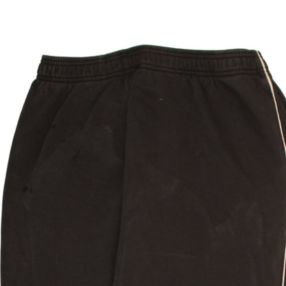 Adidas Men's Black Track Pants L Fleece Side Stripe Activewear Trousers