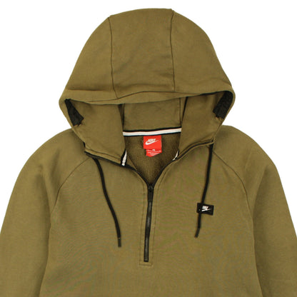 Nike Men’s Green 1/2 Zip Hoodie L Regular Fleece Pullover