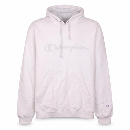 Champion Men's White Pullover Hoodie Medium Embroidered Logo