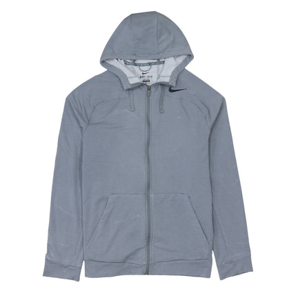 Nike Men's Grey Dri-FIT Full Zip Hoodie XL Sportswear