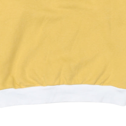 Hollister Women Yellow Crew Neck Pullover Sweatshirt M