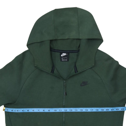 Nike Mens Green Full Zip Hoodie L Regular Fit Sportswear