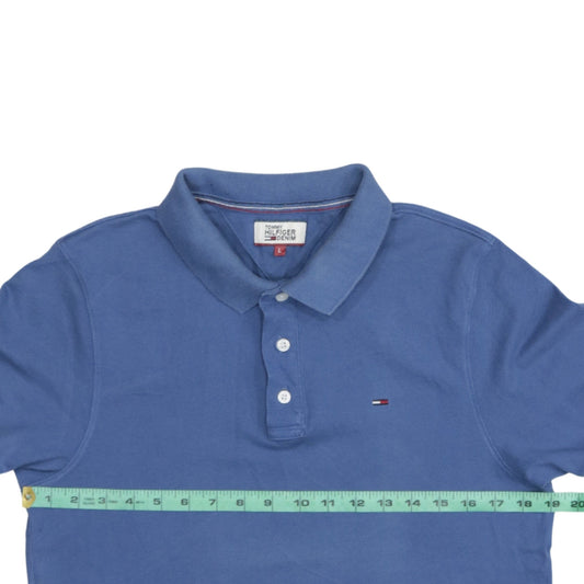 Tommy Hilfiger Denim Men's Blue Cotton Polo Shirt Size L