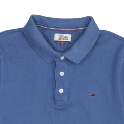 Tommy Hilfiger Denim Men's Blue Cotton Polo Shirt Size L