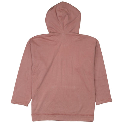 Adidas Womens Pink Hooded Pullover Hoodie Size 10 Cotton Logo Print