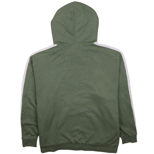 Puma Women's Green White Pullover Hoodie Size 12 Logo Print