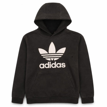 Adidas Boys Black Hoodie 11-12 Years Regular Fit Pullover Fleece