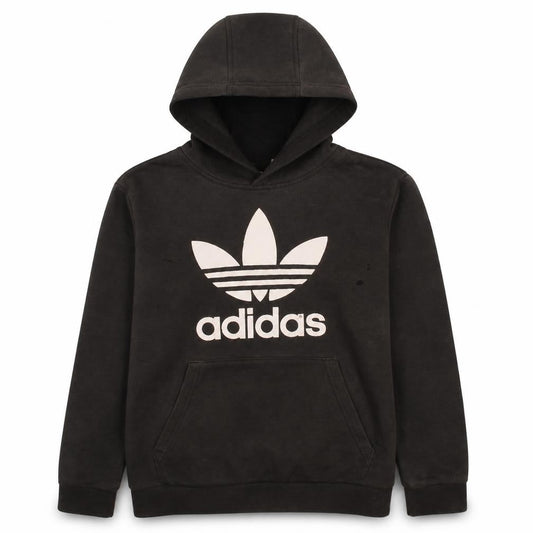 Adidas Boys Black Hoodie 11-12 Years Regular Fit Pullover Fleece