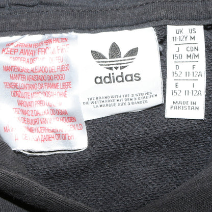 Adidas Boys Black Hoodie 11-12 Years Regular Fit Pullover Fleece