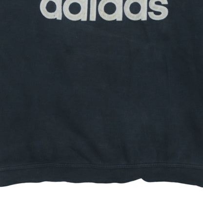 Adidas Men's Black 3/4 Sleeve Crew Neck Vintage Logo Sweatshirt L