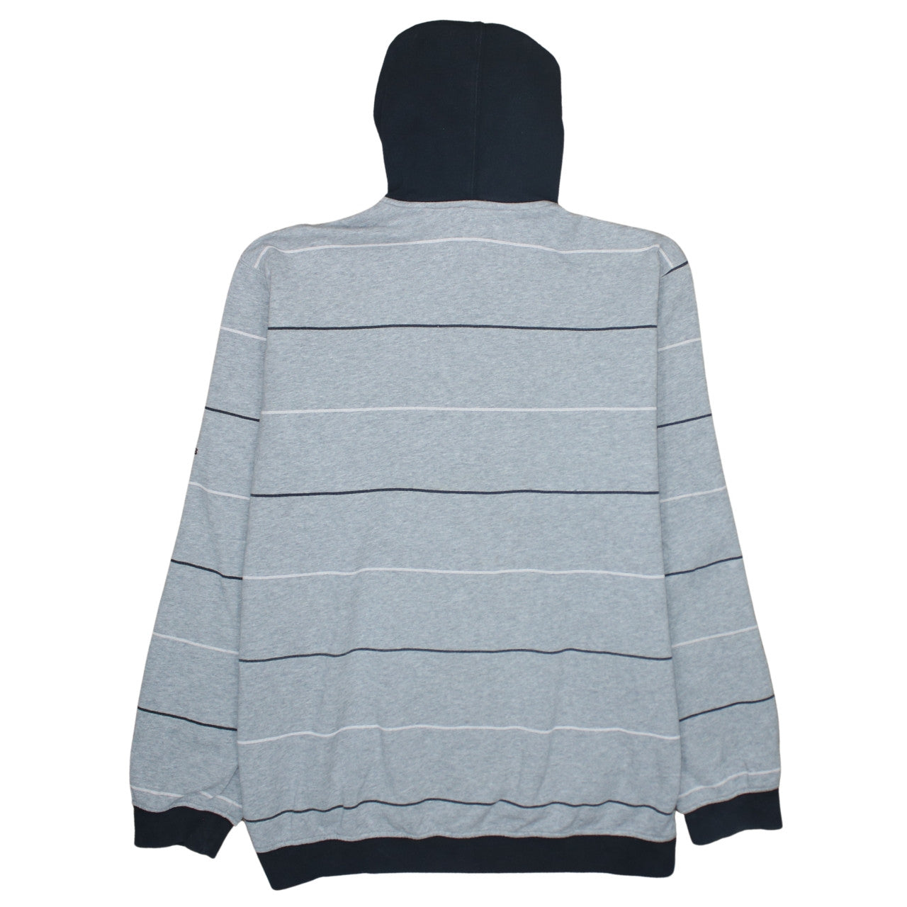 Adidas Men's Grey Striped NBA Pullover Hoodie Size L
