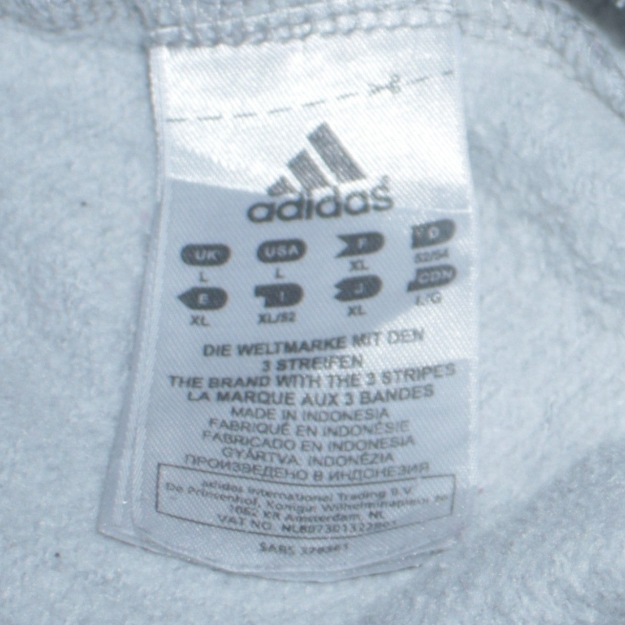 Adidas Men's Grey Striped NBA Pullover Hoodie Size L