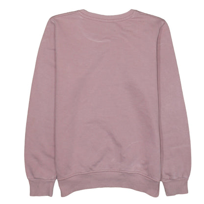 Nike Women Pink Cotton Crew Neck Pullover Sweatshirt Size S