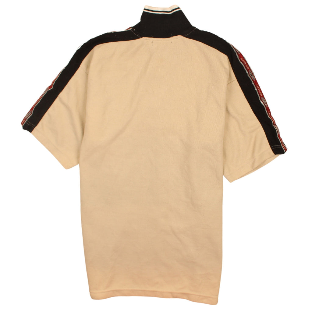 Polo Sport Men's Beige & Black Colourblock Polo Shirt Size L