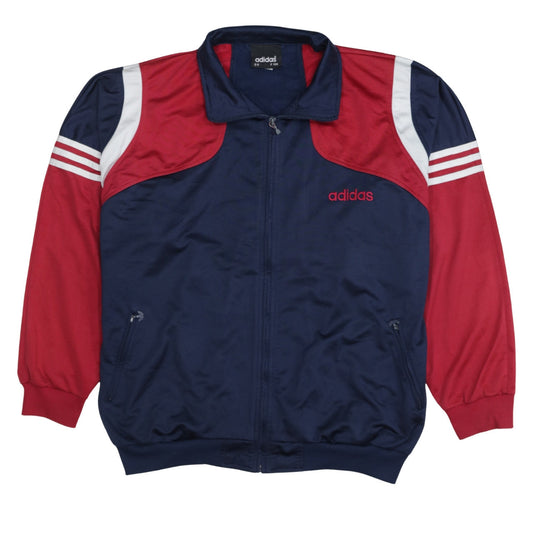 adidas Men's Blue Red Retro Track Jacket XL Full Zip Sportswear