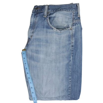 Levi's 569 Men's Blue Denim Distressed Relaxed Fit Shorts 33in