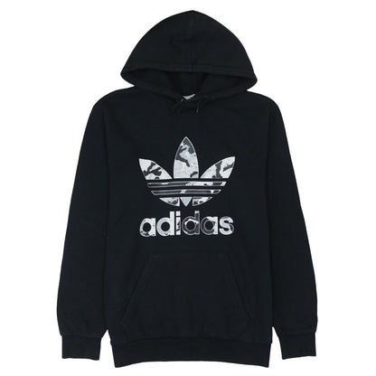 Adidas Men's Black Hoodie Small Pullover Fleece Logo Sportswear