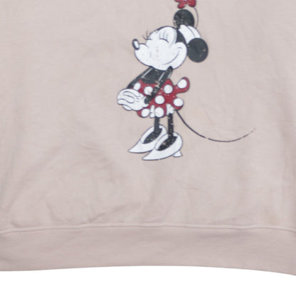Disney Primark Women Beige Minnie Mouse Pullover Sweatshirt 2XL