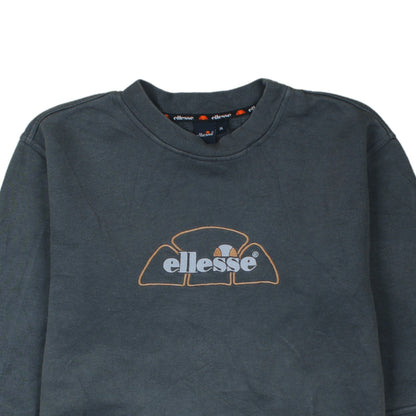 Ellesse Womens Black XL Pullover Sweatshirt Logo Crew Neck Casual