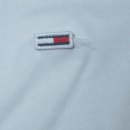 Tommy Jeans Men's White Cotton Crew Neck T-Shirt Size L
