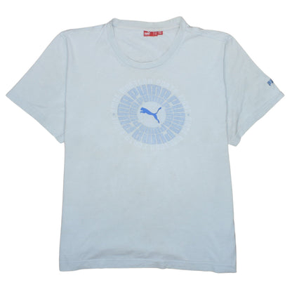 Puma Men's Blue Graphic Print Crew Neck Short Sleeve T-Shirt XL