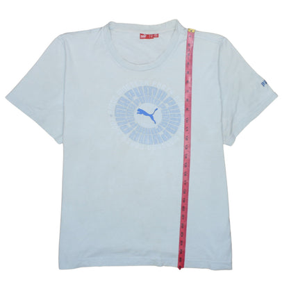 Puma Men's Blue Graphic Print Crew Neck Short Sleeve T-Shirt XL