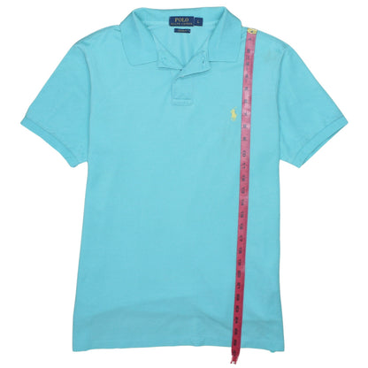 Ralph Lauren Men's Blue Custom Fit Polo Shirt L