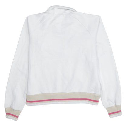 Nike Women White Full Zip Sweatshirt Size S Just Do It Logo