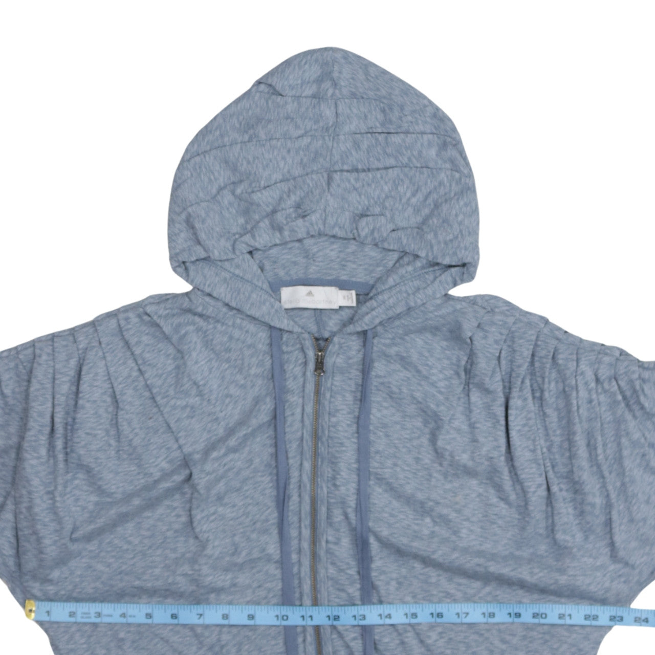 Adidas Stella McCartney Women's Blue Full Zip Hoodie Size 8 UK