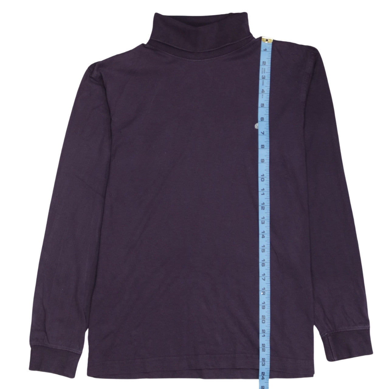 Lacoste Men's Purple Roll Neck Long Sleeve Cotton Top XS