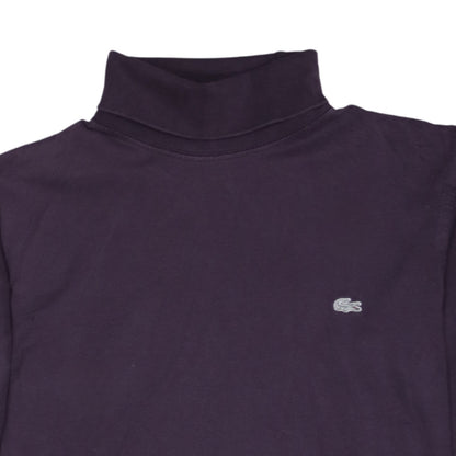 Lacoste Men's Purple Roll Neck Long Sleeve Cotton Top XS