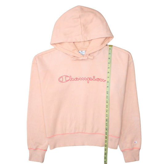 Champion Women's Peach Pink Pullover Hoodie Size L Cotton Blend